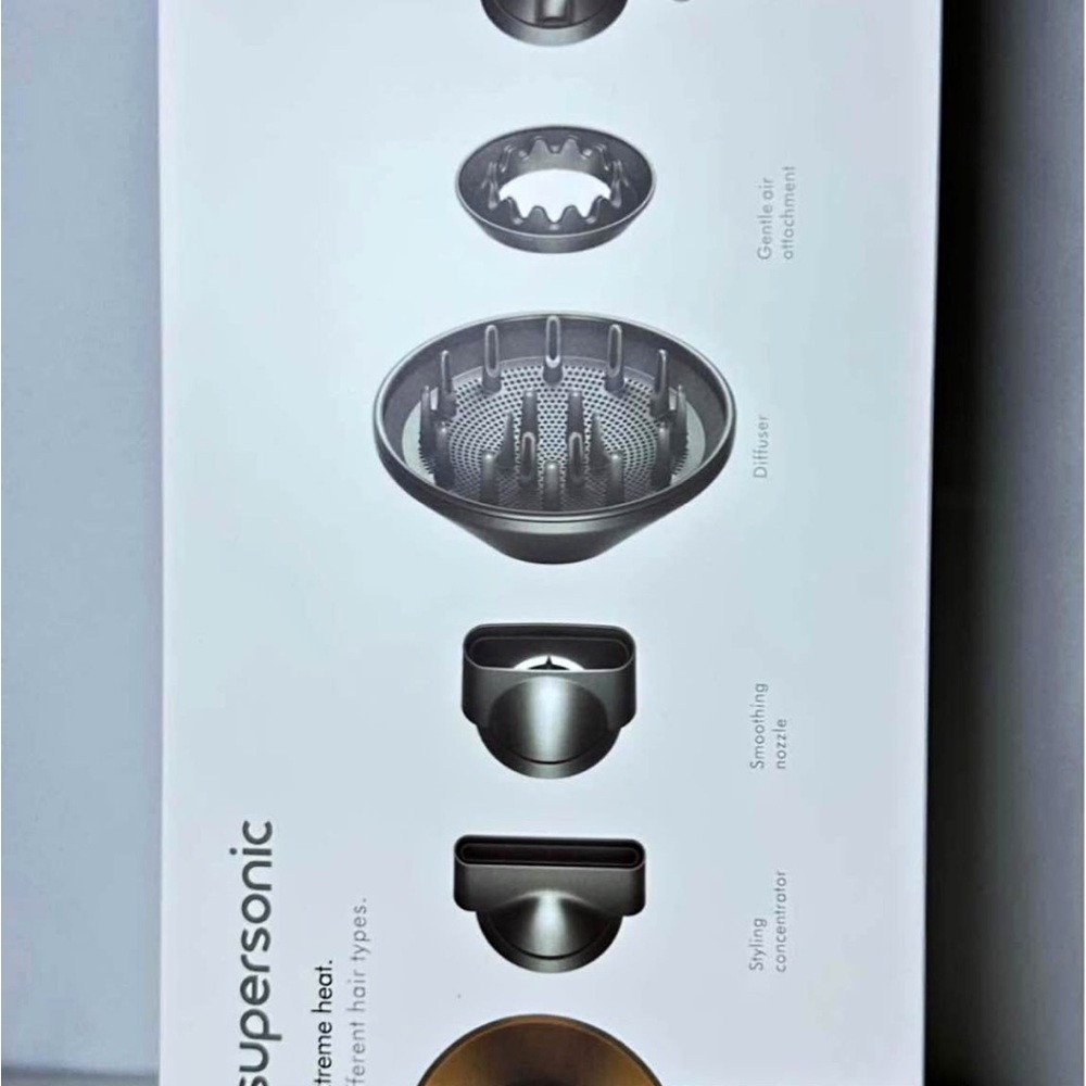 Dyson Supersonic Hair Dryer Attachments - Black and Silver